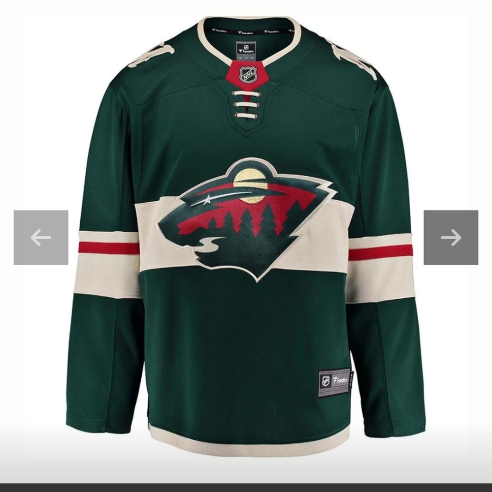 Brand new NHL Mn Wild Jersey Men's XS